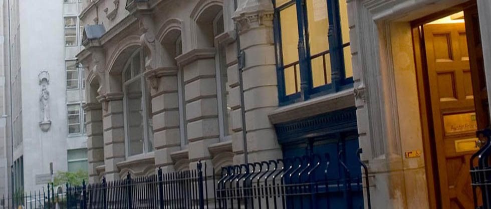 Location of Austin Friars